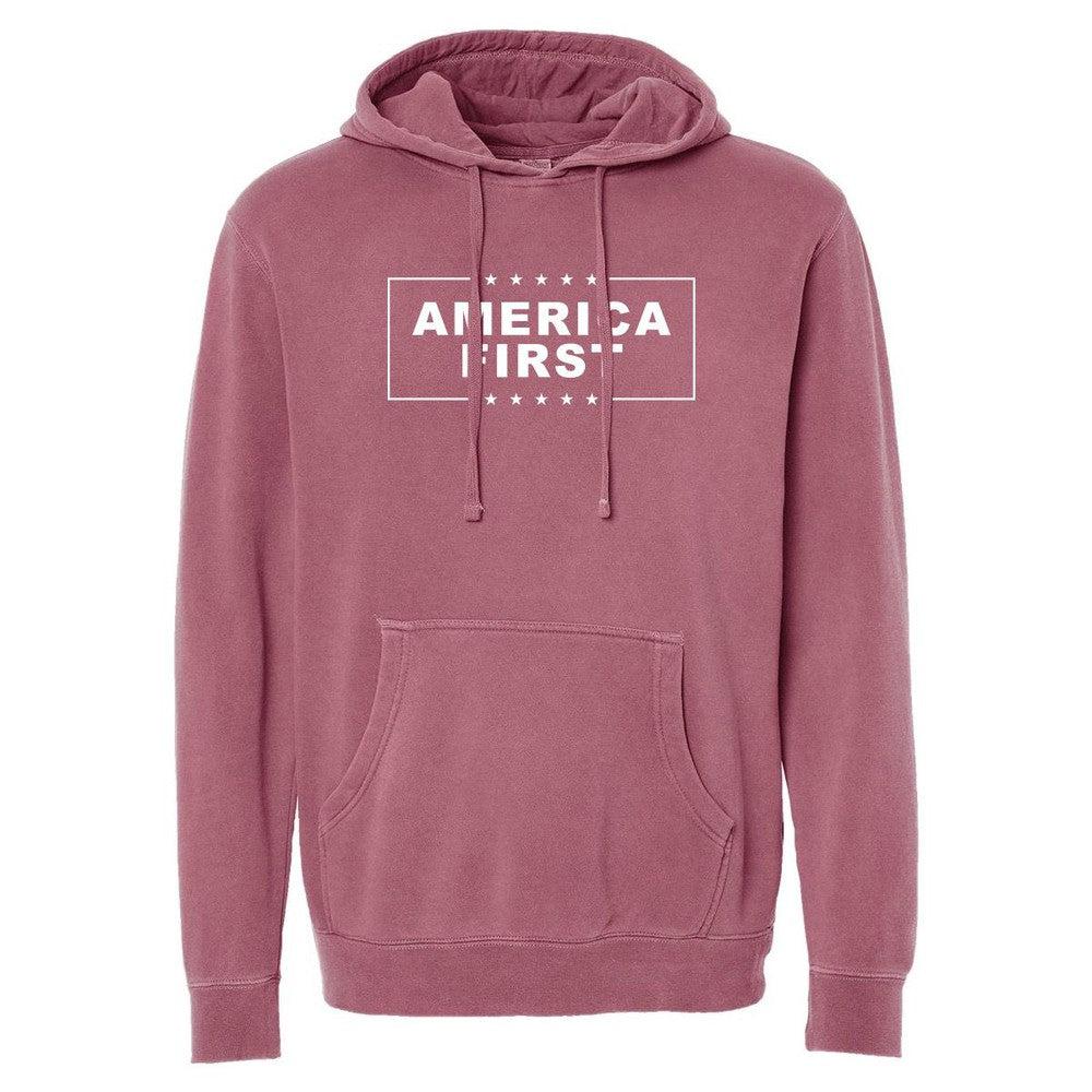 America First Pigment Dyed Premium Hoodie Old Row Sweatshirts