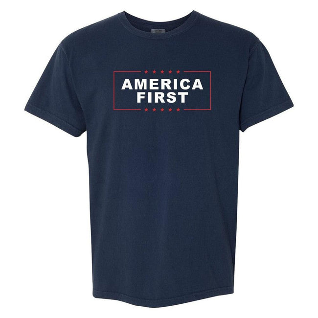 America First Tee-T-Shirts-America First-Navy-S-Old Row