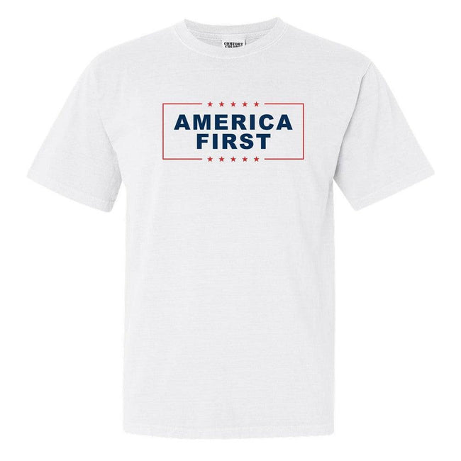 America First Tee-T-Shirts-America First-White-S-Old Row