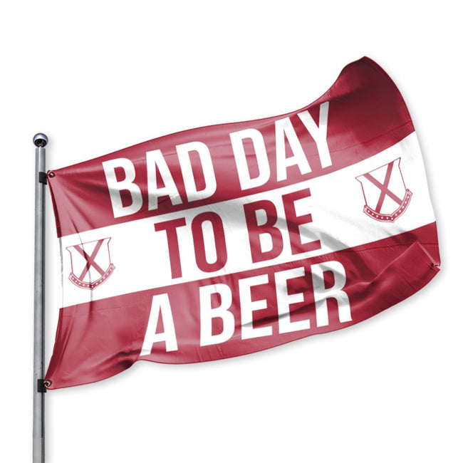 Bad Day To Be A Beer Flag-Flags-BDTBAB-Crimson/White-Old Row