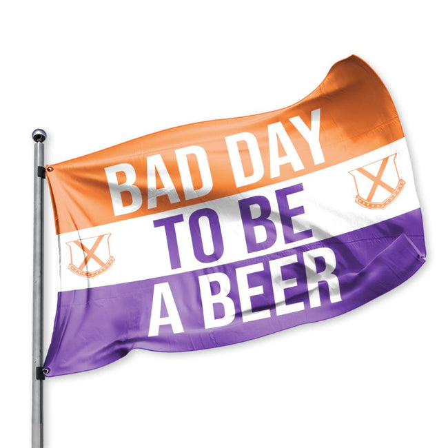Bad Day To Be A Beer Flag-Flags-BDTBAB-Orange/Purple-Old Row