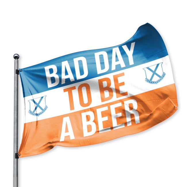 Bad Day To Be A Beer Flag-Flags-BDTBAB-Blue/Orange-Old Row