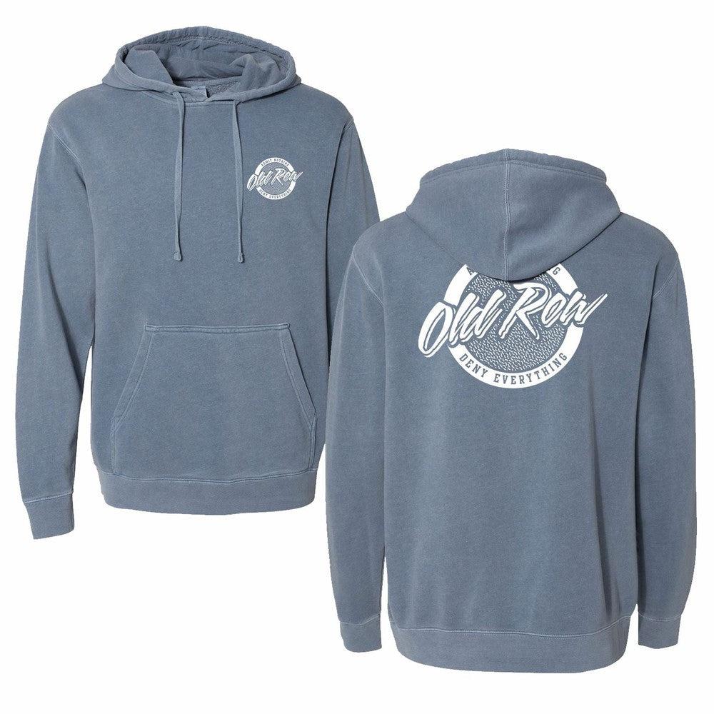Old Row Circle Logo Pigment Dyed Premium Hoodie-Hoodies-Old Row Branded-Blue-S-Old Row
