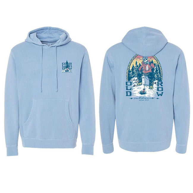 Old Row Outdoors Ice Fishing Pigment Dyed Premium Hoodie-Hoodies-Old Row Outdoors-Light Blue-S-Old Row