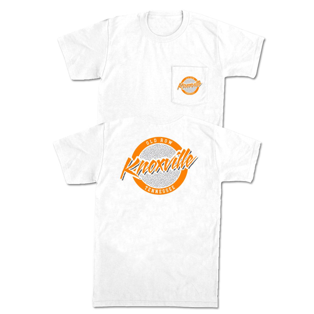 Knoxville, Tennessee Circle Logo Pocket Tee-T-Shirts-Old Row U-White-S-Old Row