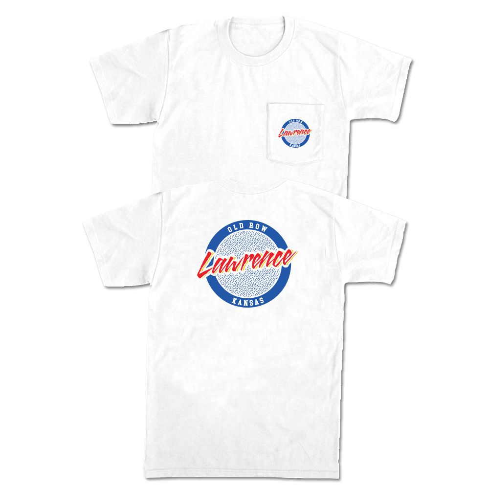 Lawrence, Kansas Circle Logo Pocket Tee-T-Shirts-Old Row U-Old Row