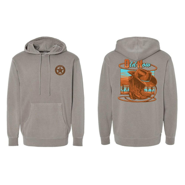 The Western Cowboy Pigment Dyed Premium Hoodie-Hoodies-Old Row Outdoors-Old Row