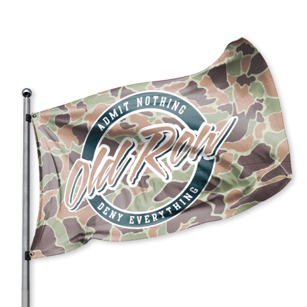 Old Row Outdoors Camo Circle Flag-Flags-Old Row Outdoors-Camo-One Size-Old Row