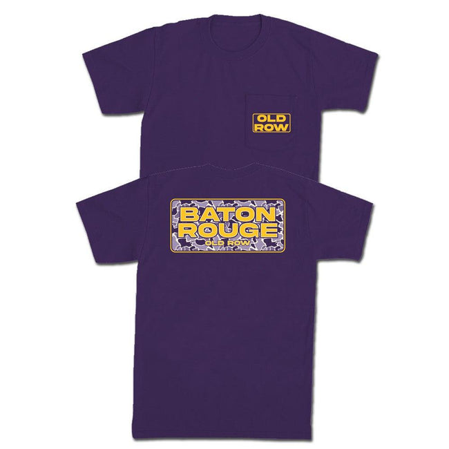 Baton Rouge Camo Pocket Tee-T-Shirts-Old Row U-Purple-S-Old Row