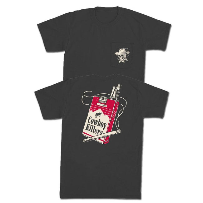 The Cowboy Killers 2.0 Pocket Tee-T-Shirts-The Novelty Collection-Black-S-Old Row