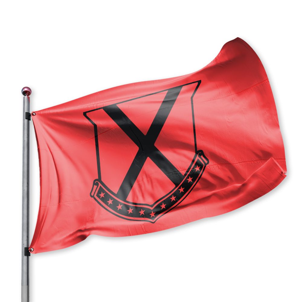 Old Row Crest Tailgate Flag (Red)-Flags-Old Row U-Red-Old Row