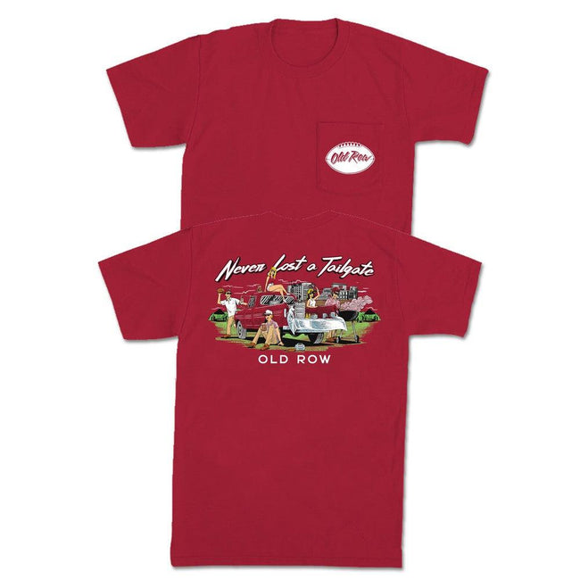Never Lost A Tailgate Fayetteville Pocket Tee-T-Shirts-Old Row U-Red-S-Old Row