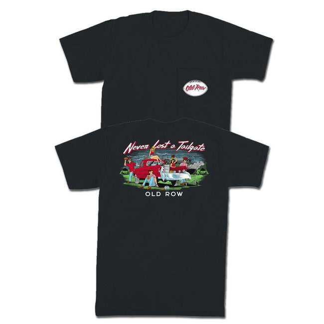 Never Lost A Tailgate Athens Pocket Tee-T-Shirts-Old Row U-Black-S-Old Row