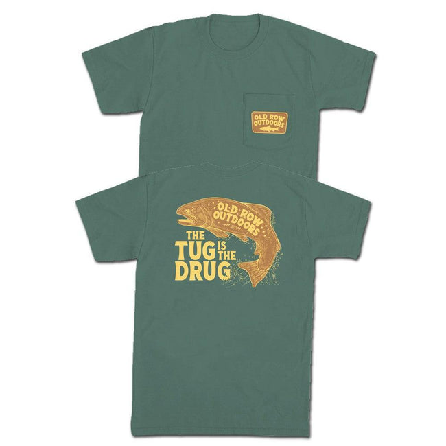 The Tug Is The Drug Pocket Tee-T-Shirts-Old Row Outdoors-Green-S-Old Row