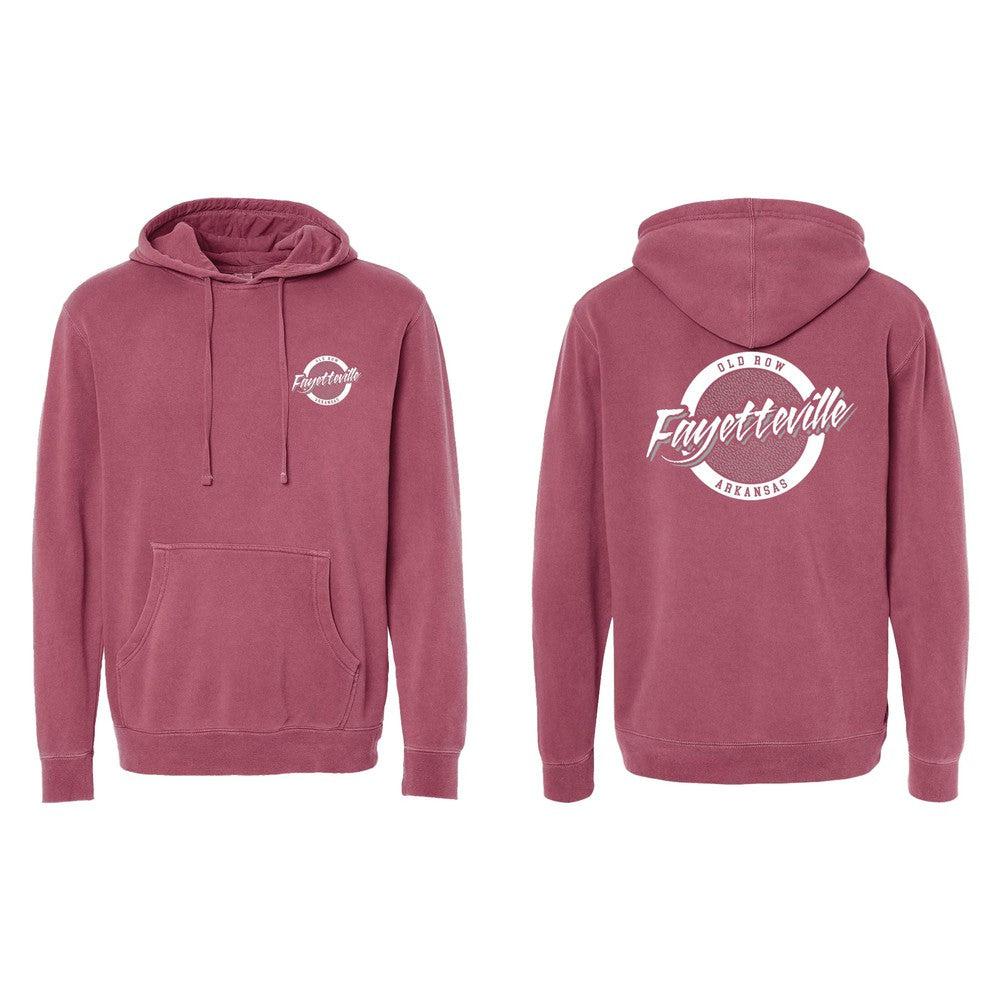 Fayetteville, AR Pigment Dyed Premium Hoodie-Hoodies-Old Row U-Old Row