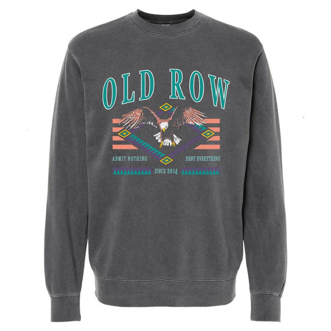 The Bald Eagle Pigment Dyed Premium Crewneck-Crewnecks-Old Row Outdoors-Charcoal-S-Old Row