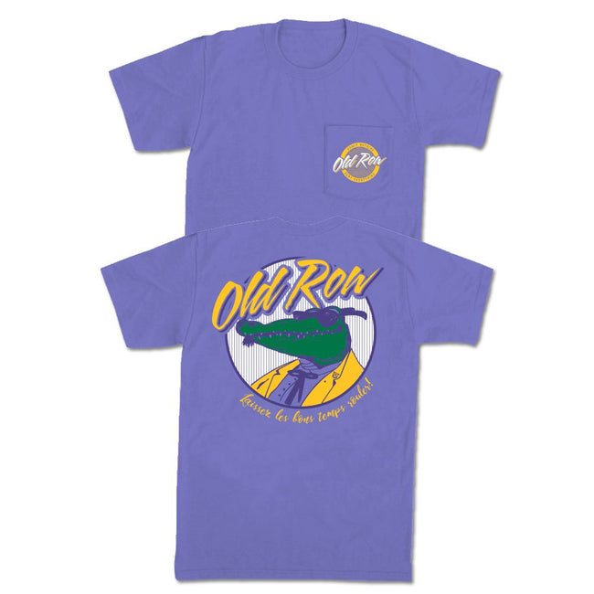 Old Row Colonel Gator Pocket Tee-T-Shirts-Old Row-PURPLE-S-Old Row