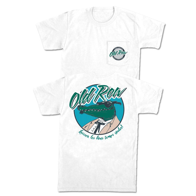 Old Row Colonel Gator Pocket Tee-T-Shirts-Old Row-WHITE-S-Old Row