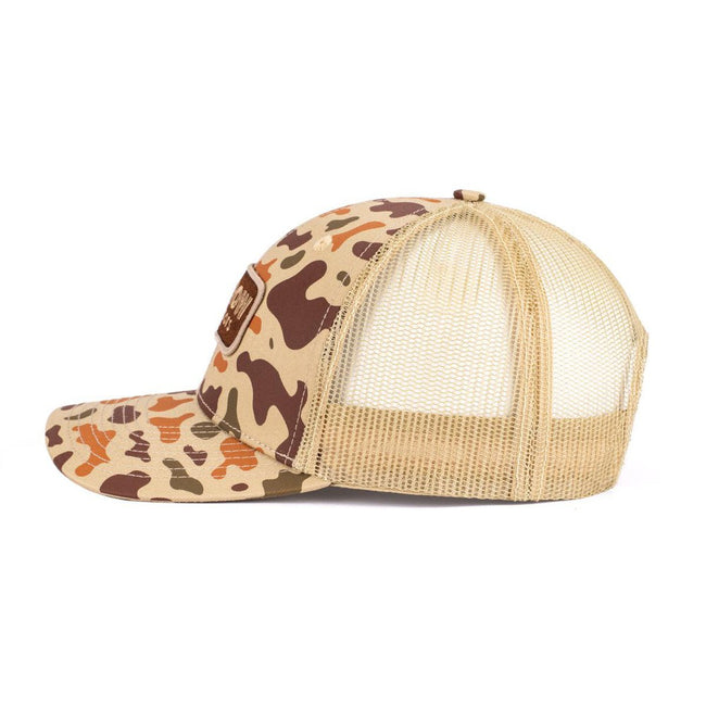 Old Row Outdoors Camo Trucker Hat-Hats-Old Row Outdoors-Brown-One Size-Old Row
