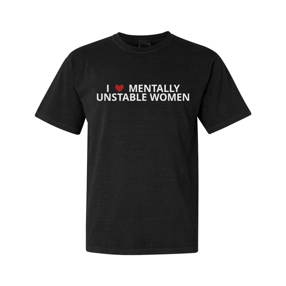 Mentally Unstable Women Tee-T-Shirts-Old Row-Black-S-Old Row