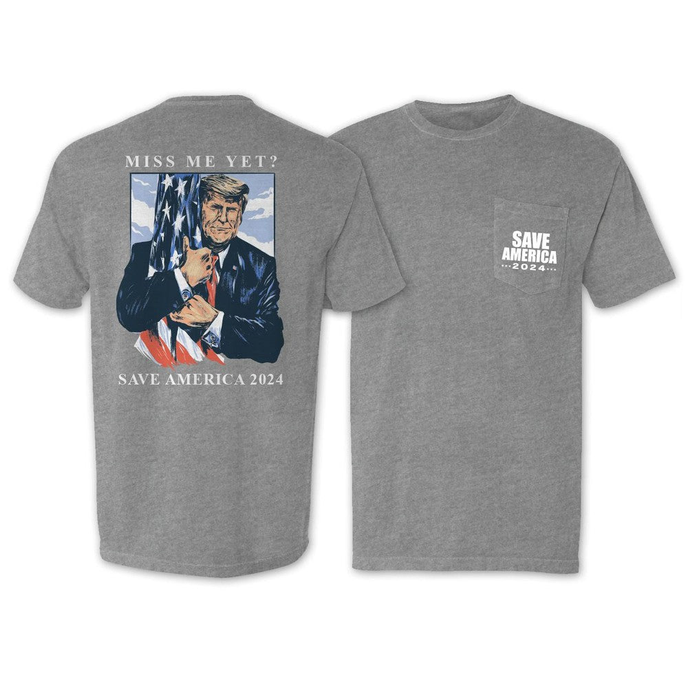 Save America 2024 Pocket Tee-T-Shirts-America First-Old Row