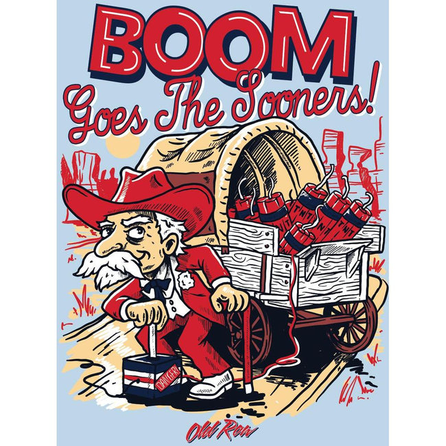 Boom Goes The Sooners Pocket Tee-T-Shirts-Old Row U-Old Row