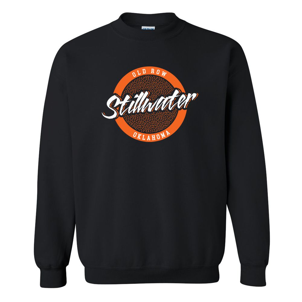 Stillwater, Oklahoma Circle Logo Crewneck Sweatshirt-Crewnecks-Old Row U-Old Row