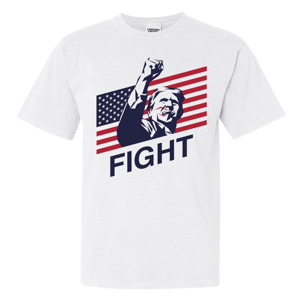 Trump Fight Tee-T-Shirts-Tucker Carlson x Old Row NIL-White-S-Old Row