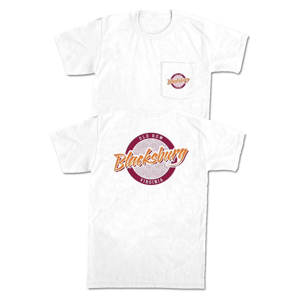 Blacksburg, Virginia Circle Logo Pocket Tee-T-Shirts-Old Row U-Old Row