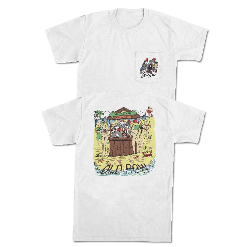 The Beach Bar Pocket Tee-T-Shirts-oldrowwholesale-Old Row