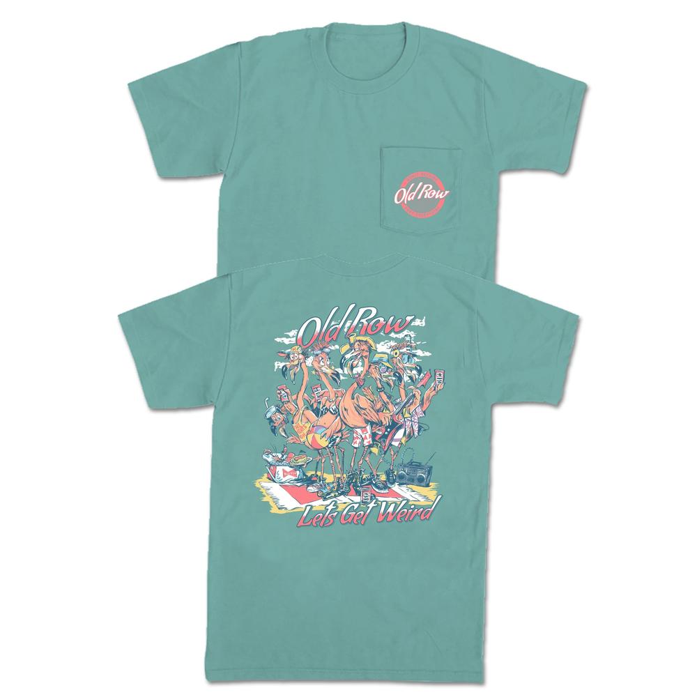 Let's Get Weird Flamingo Pocket Tee - Old Row T-Shirts, Clothing
