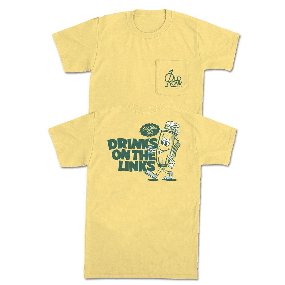 Drinks On The Links Golf Bag Pocket Tee | Old Row Clothing & Merch