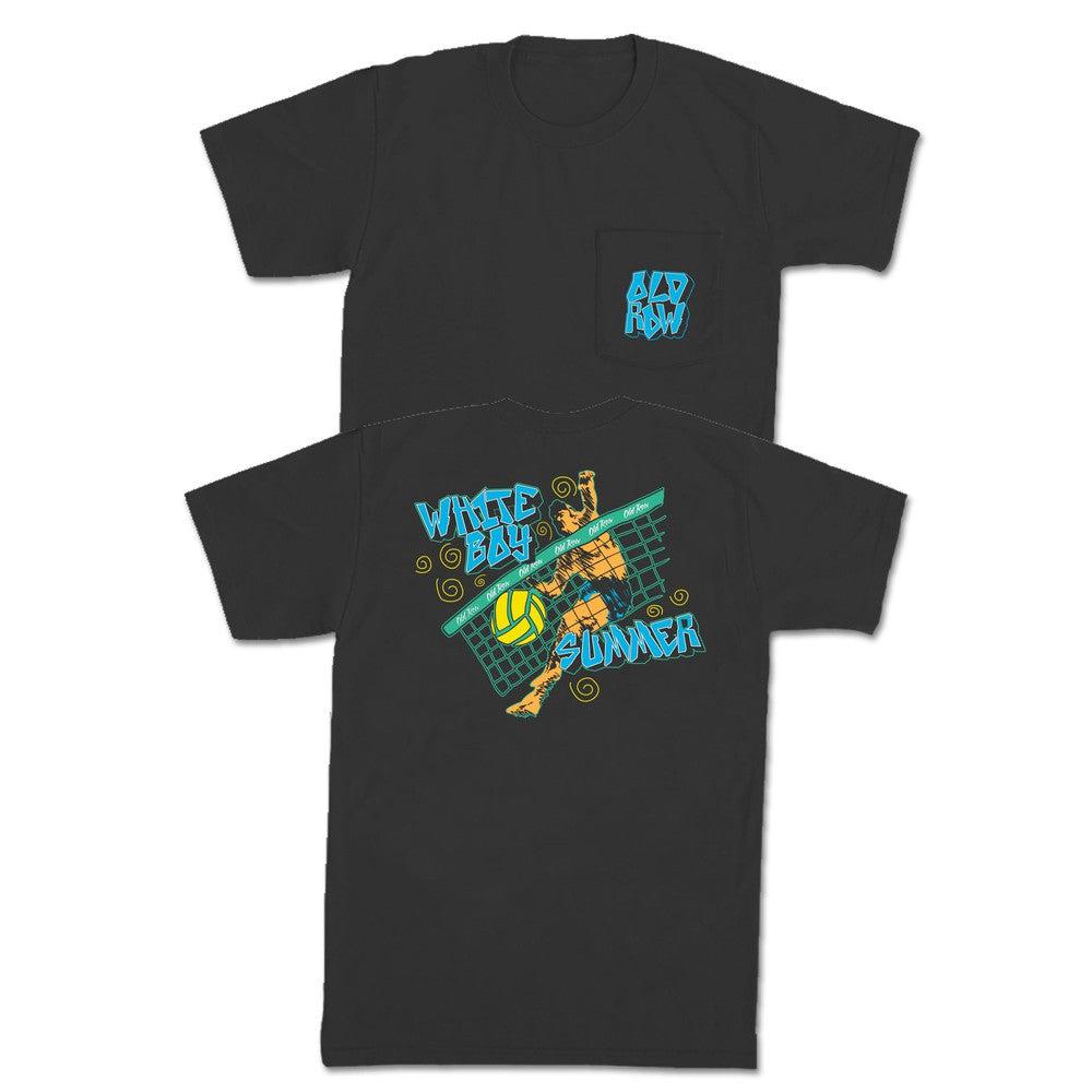White Boy Summer Volleyball Pocket Tee - Old Row T-Shirts & Merch