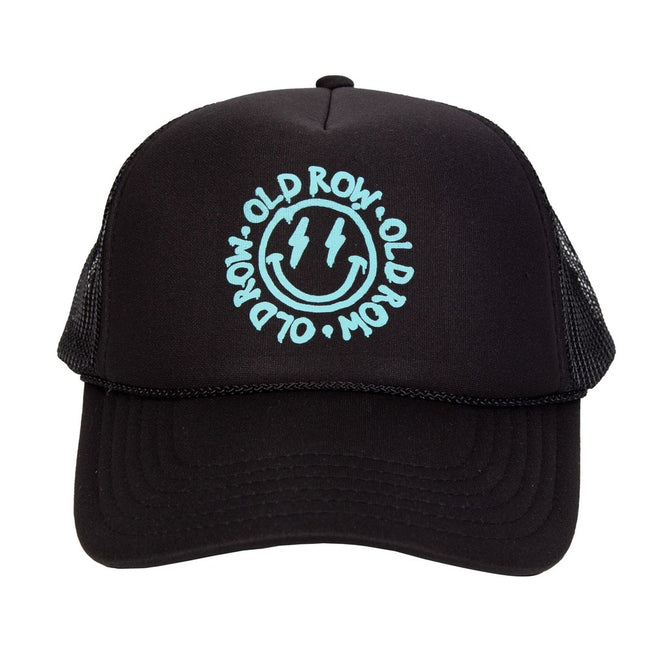Old Row Smiley Trucker Hat-Hats-Old Row Branded-Black-One Size-Old Row