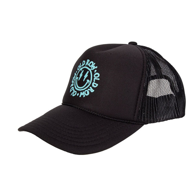 Old Row Smiley Trucker Hat-Hats-Old Row Branded-Black-One Size-Old Row