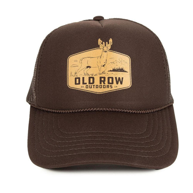 Old Row Outdoors Deer Badge Trucker Hat-Hats-Old Row Outdoors-Brown-One Size-Old Row