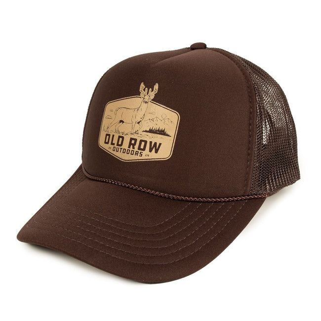 Old Row Outdoors Deer Badge Trucker Hat-Hats-Old Row Outdoors-Brown-One Size-Old Row
