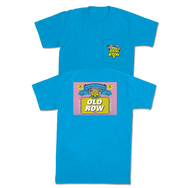 The 90's Light Pocket Tee-T-Shirts-The Boozy Collection-Light Blue-S-Old Row