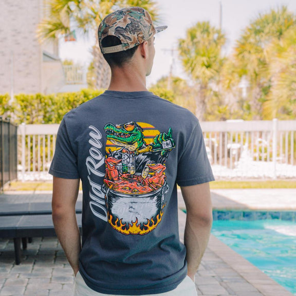 Cajun Hot Tub Pocket Tee-T-Shirts-The Novelty Collection-Old Row