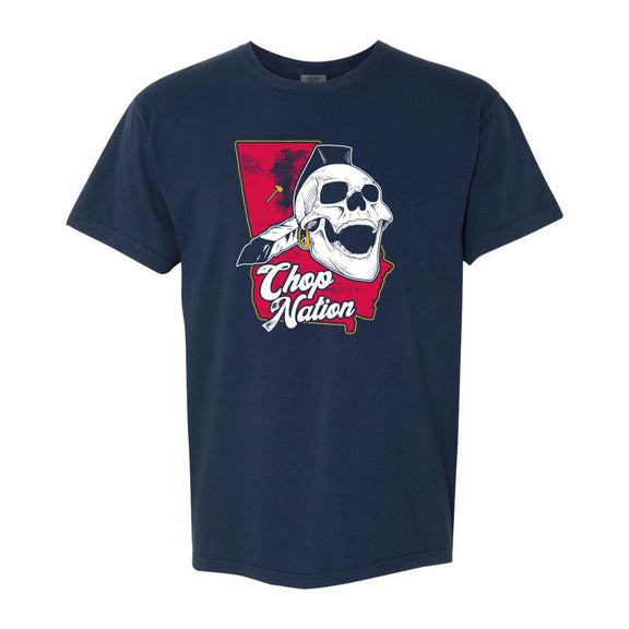 Chop Nation Tee-T-Shirts-The Novelty Collection-Navy-S-Old Row
