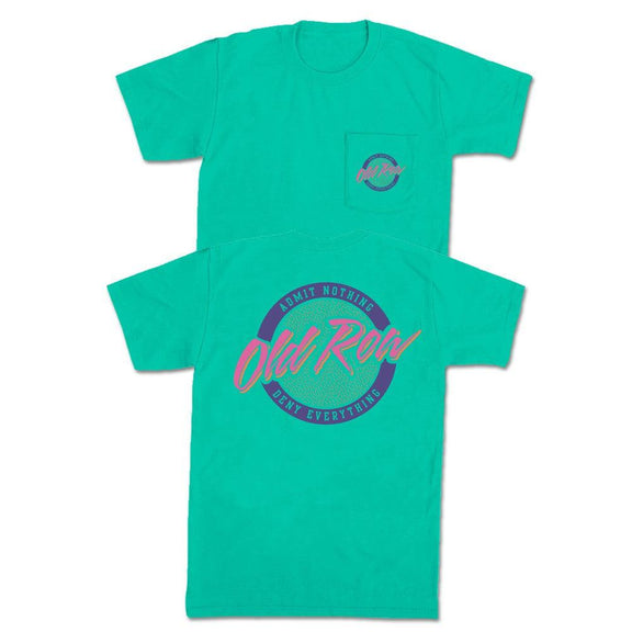 Old Row Circle Logo Neon Pocket Tee-T-Shirts-Old Row Branded-Green-S-Old Row