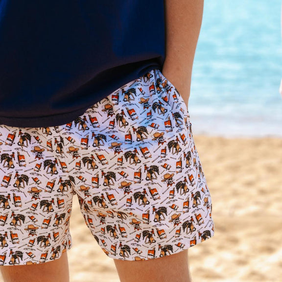 Cowboy Killers Swim Trunks-Swimwear-The Novelty Collection-Old Row