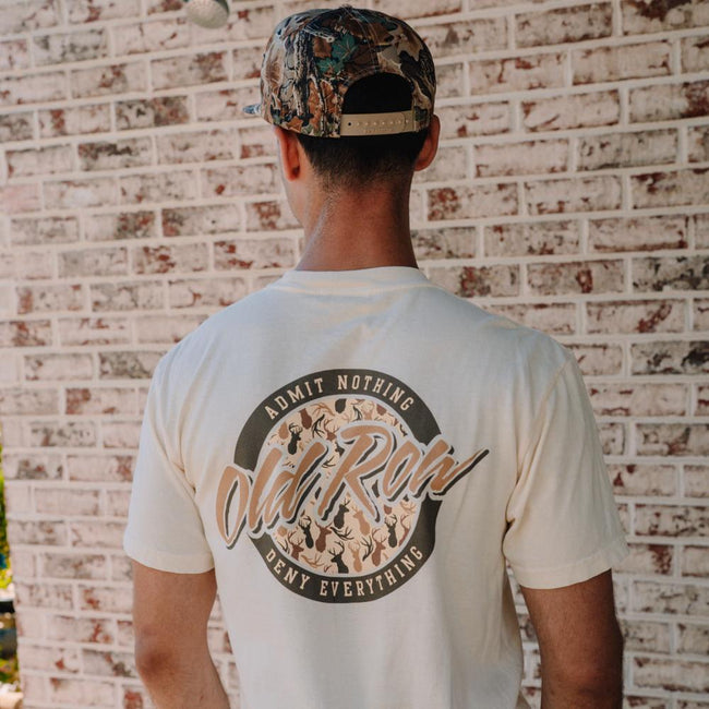 Deer Camo Circle Logo Pocket Tee-T-Shirts-Old Row Outdoors-Old Row