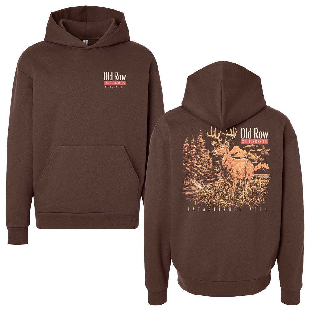 Old Row Outdoors Deer Scene Hoodie