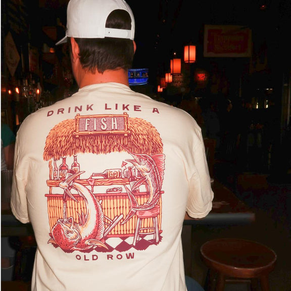 Drink Like A Fish Pocket Tee-T-Shirts-The Boozy Collection-Old Row