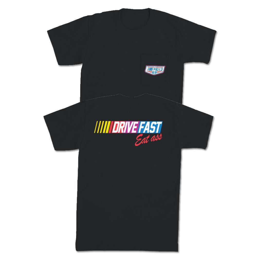 Drive Fast Eat Ass Pocket Tee-T-Shirts-Old Row Racing-Black-S-Old Row