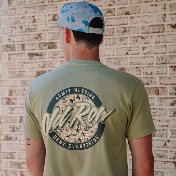Duck Camo Circle Logo Pocket Tee-T-Shirts-Old Row Outdoors-Old Row