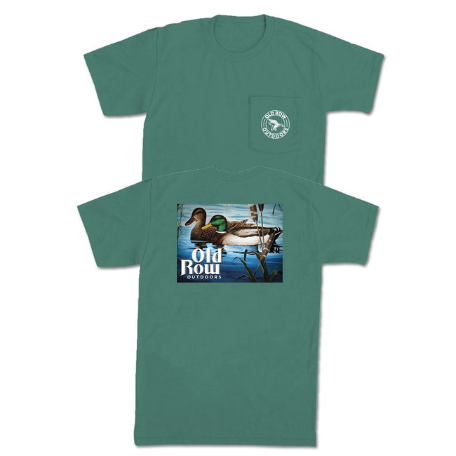 Old Row Outdoors Mallard Pocket Tee-T-Shirts-Old Row Outdoors-Green-S-Old Row
