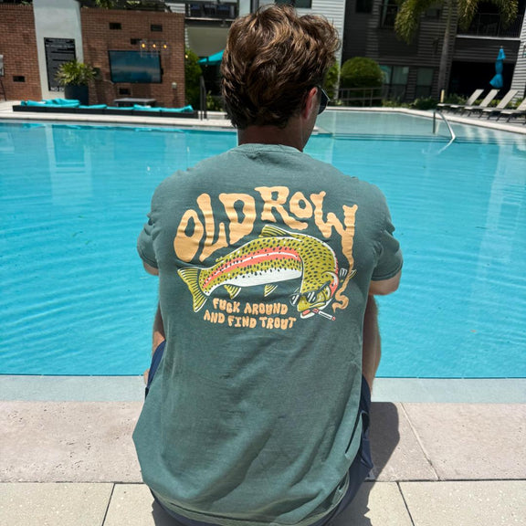 F Around and Find Trout Pocket Tee