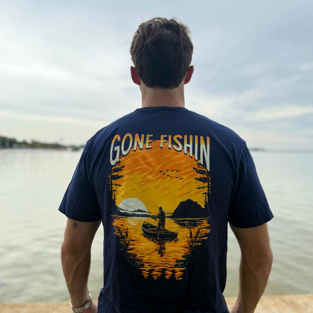 Gone Fishin' 2.0 Pocket Tee-T-Shirts-Old Row Outdoors-Old Row